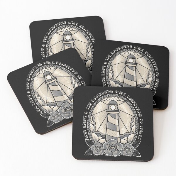 Item preview, Give Light & the Darkness Will Disappear, Old School Tattoo Design, Lighthouse T-Shirt designed and sold by Proverbial Wisdom Design.