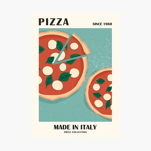 Item preview, Pizza art print, Vintage poster, Italy, Pizza poster, Posters aesthetic, Restaurant, Bar decor, Kitchen decor designed and sold by KristinityArt.