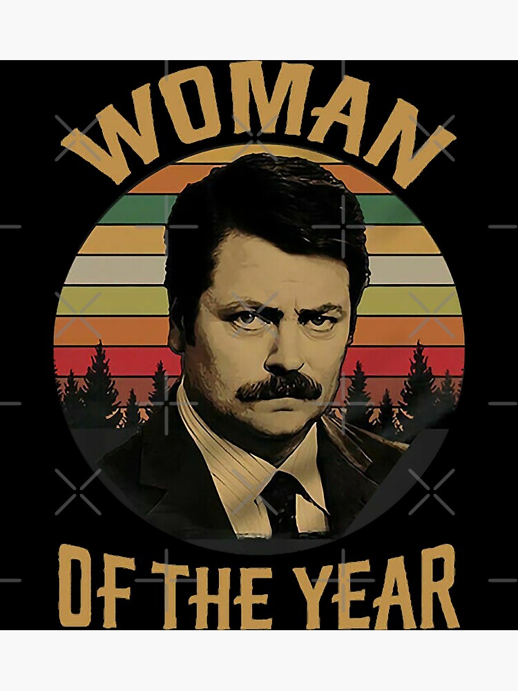 I udlandet flydende initial Ron Swanson Woman Of The Year" Poster for Sale by ParksRecFunny | Redbubble