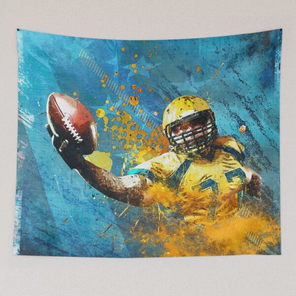 Item preview, American Football player Grunge Abstract designed and sold by k9printart.