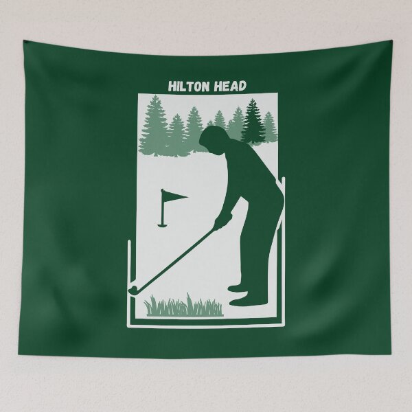 Item preview, Hilton Head in South Carolina - Golf Course Trip Green Vintage Style Poster designed and sold by Vintage-TM.