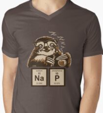 Chemistry sloth discovered nap Men's V-Neck T-Shirt