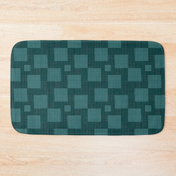Item preview, Black and Sea Green Buffalo Plaid/tartan Pattern designed and sold by yubeauty.