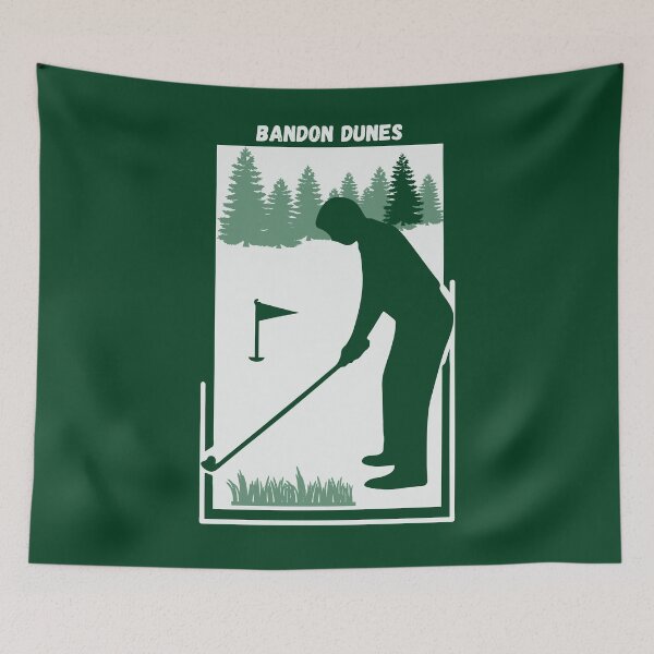 Item preview, Bandon Dunes in Oregon - Golf Course Green Vintage Style Poster designed and sold by Vintage-TM.