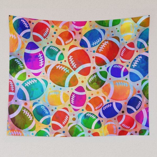 Item preview, American Football Colorful pattern designed and sold by k9printart.