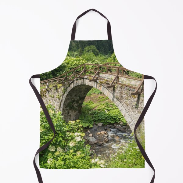 Item preview, Summer Mountain Vibe - Old Stone Bridge and Blooming Elderberries designed and sold by Georgia Mizuleva.