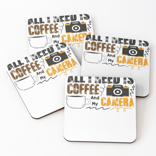 Item preview, All I Need is Coffee and My Camera funny design gift for photographers who love coffee designed and sold by PODI-Art.
