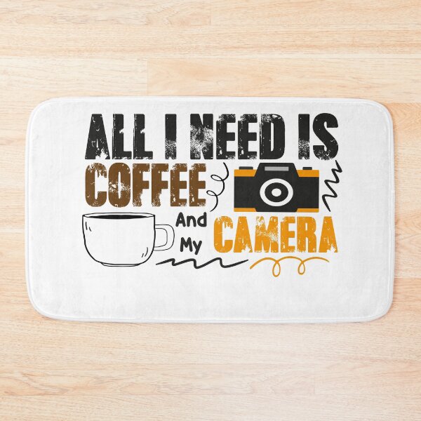 Item preview, All I Need is Coffee and My Camera funny design gift for photographers who love coffee designed and sold by PODI-Art.