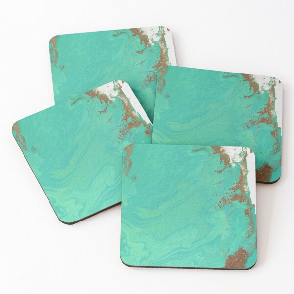 Item preview, Gold and green poured art designed and sold by JuniperHills8.
