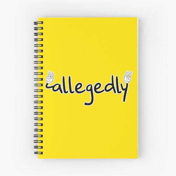Item preview, Allegedly & cartoon hands air quotes designed and sold by Happy Puppy Print On Demand.