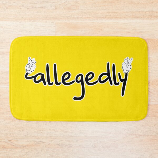 Item preview, Allegedly & cartoon hands air quotes designed and sold by Happy Puppy Print On Demand.