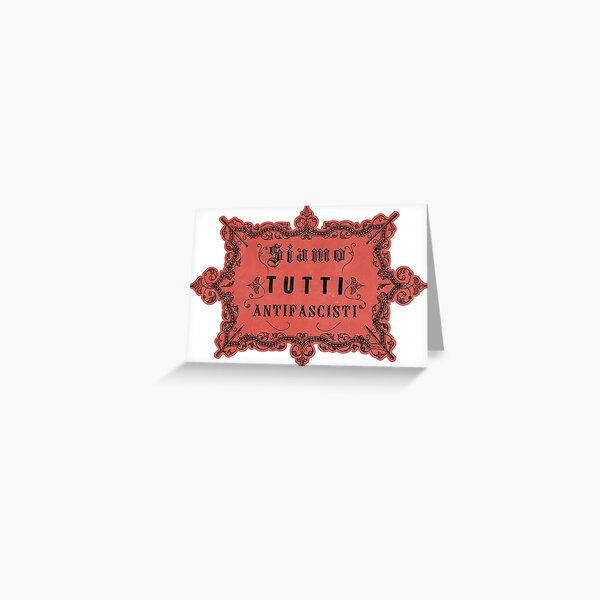 Vista previa del artículo con la obra «Siamo Tutti Antifascisti - Vintage antifa», diseñado y vendido por Loki Propagandart.