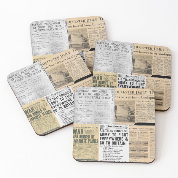 Item preview, Vintage Newspapers Black & White Montage #1 designed and sold by Krispsm.