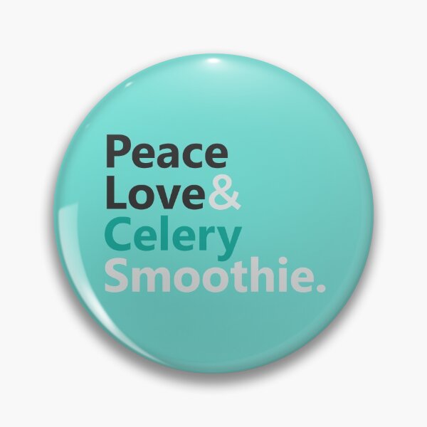 Item preview, Peace Love & Celery Smoothie Text Base Design White base Colour designed and sold by Babadollcraft.