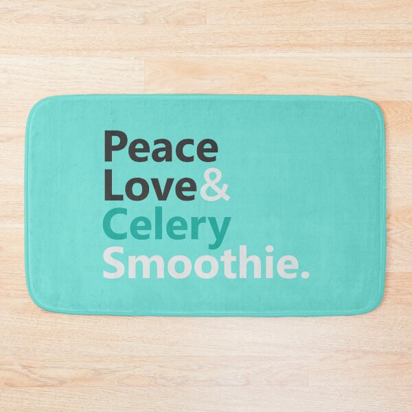 Item preview, Peace Love & Celery Smoothie Text Base Design White base Colour designed and sold by Babadollcraft.