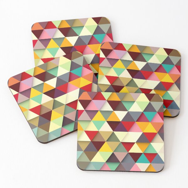 Item preview, multicolored geometric shapes, triangles designed and sold by filon19931.