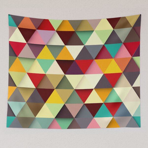 Item preview, multicolored geometric shapes, triangles designed and sold by filon19931.