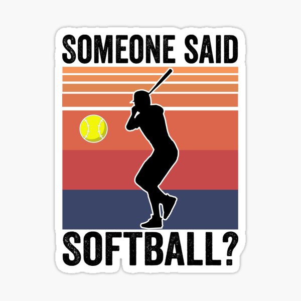 Funny Softball coach Design for a Softballcoach Sticker