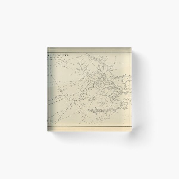 Item preview, Old Portsmouth NH Map (1892) Vintage New Hampshire Coastal City Atlas designed and sold by BravuraMedia.
