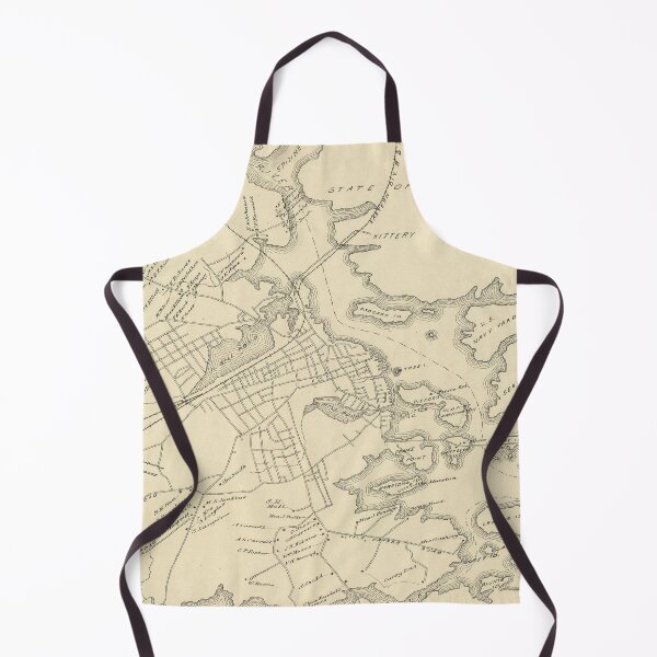 Item preview, Old Portsmouth NH Map (1892) Vintage New Hampshire Coastal City Atlas designed and sold by BravuraMedia.