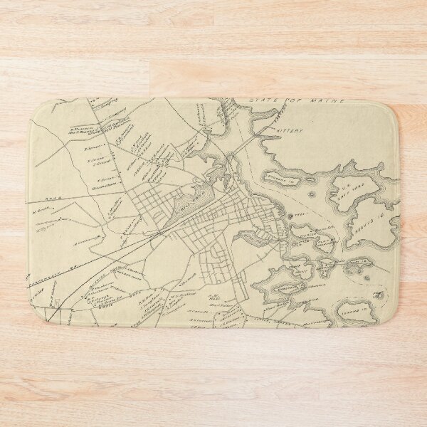 Item preview, Old Portsmouth NH Map (1892) Vintage New Hampshire Coastal City Atlas designed and sold by BravuraMedia.