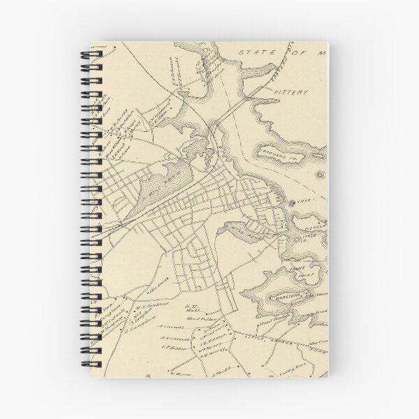 Item preview, Old Portsmouth NH Map (1892) Vintage New Hampshire Coastal City Atlas designed and sold by BravuraMedia.