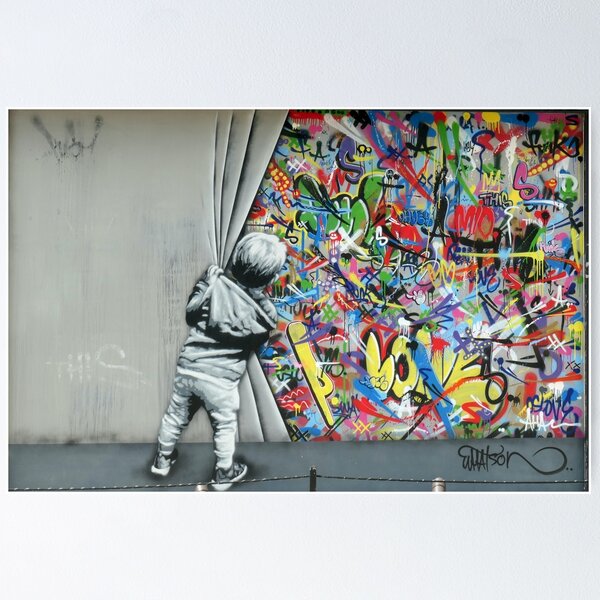 Poster et affiche - Banksy: Mario and Copper - 90x60 au meilleur prix