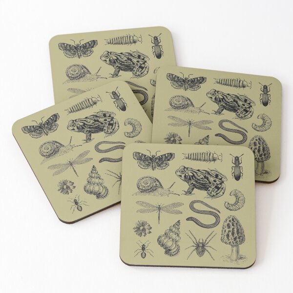 Item preview, Vintage Biology Nature Lover Collection: Frog, Mushroom, Snail, Moth Insects for Science and Natural History designed and sold by MinistryOfFrogs.