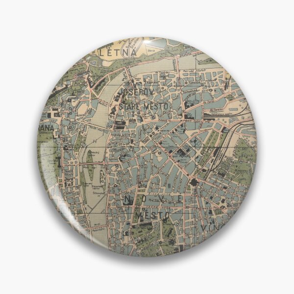 Item preview, Old Prague Map (1925) Vintage Czech Republic Capital City & Street Atlas designed and sold by BravuraMedia.