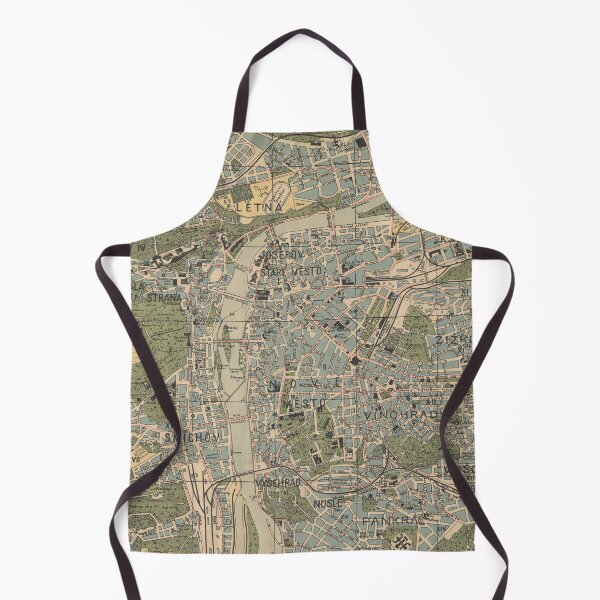 Item preview, Old Prague Map (1925) Vintage Czech Republic Capital City & Street Atlas designed and sold by BravuraMedia.
