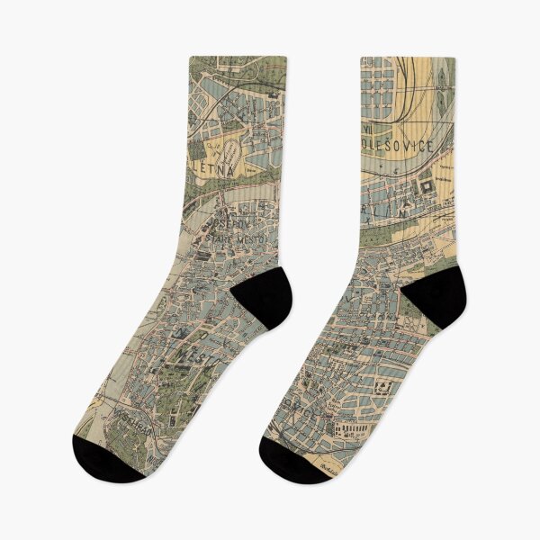 Item preview, Old Prague Map (1925) Vintage Czech Republic Capital City & Street Atlas designed and sold by BravuraMedia.