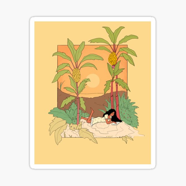 under the bananatrees Sticker