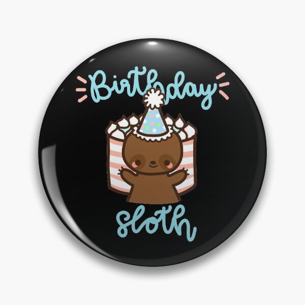 Artikelvorschau, Kawaii Birthday Sloth Birthday cake Party entworfen und verkauft von GLwithUs.