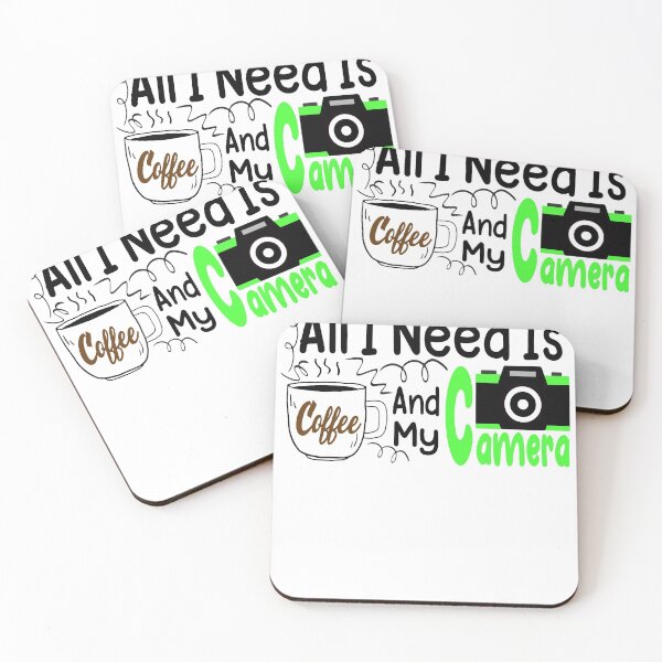 Item preview, All I Need is Coffee and My Camera funny design gift for photographers who love coffee designed and sold by PODI-Art.