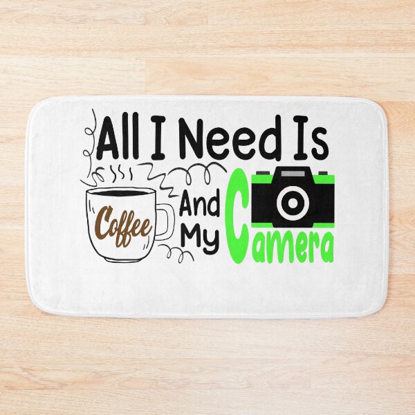 Item preview, All I Need is Coffee and My Camera funny design gift for photographers who love coffee designed and sold by PODI-Art.