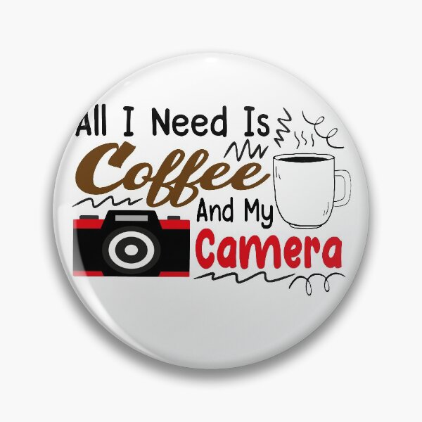 Item preview, All I Need is Coffee and My Camera funny design gift for photographers who love coffee designed and sold by PODI-Art.
