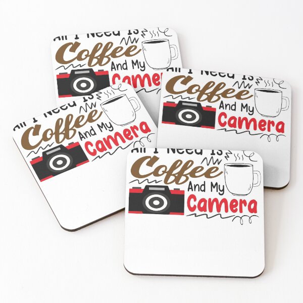 Item preview, All I Need is Coffee and My Camera funny design gift for photographers who love coffee designed and sold by PODI-Art.
