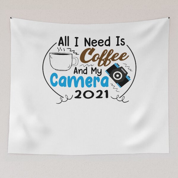 Item preview, All I Need is Coffee and My Camera funny design gift for photographers who love coffee designed and sold by PODI-Art.
