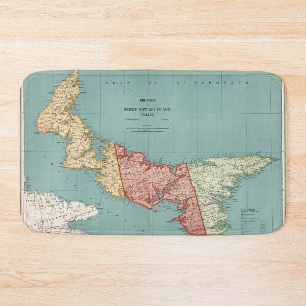 Item preview, Old Prince Edward Island Map (1925) Vintage Garden of the Gulf Canada Atlas designed and sold by BravuraMedia.