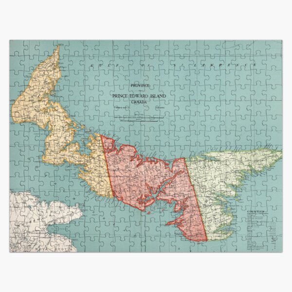 Artikel-Vorschau von Alte Prince Edward Island Karte (1925) Vintage Garten des Golfs Kanada Atlas, designt und verkauft von BravuraMedia.