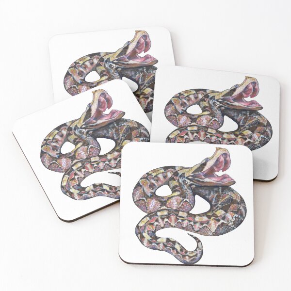 Item preview, Gaboon viper snake design 2 designed and sold by Marion Yeo.