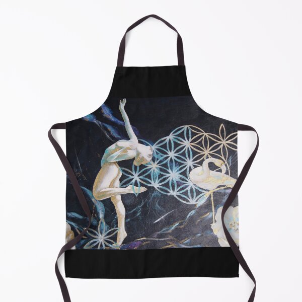 Item preview, Dancer and flamingo connected with flowers of life, sacred geometry in nature, woman dancing and animal designed and sold by univkat.