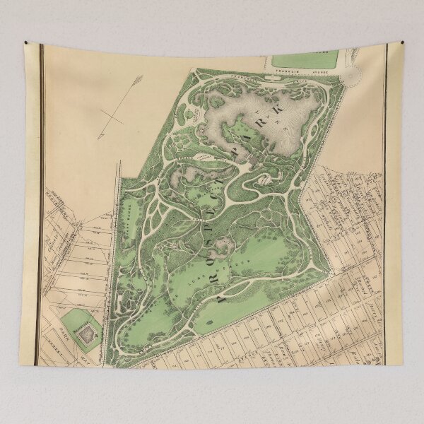 Item preview, Old Prospect Park Map (1874) Vintage Brooklyn Public Square Atlas designed and sold by BravuraMedia.