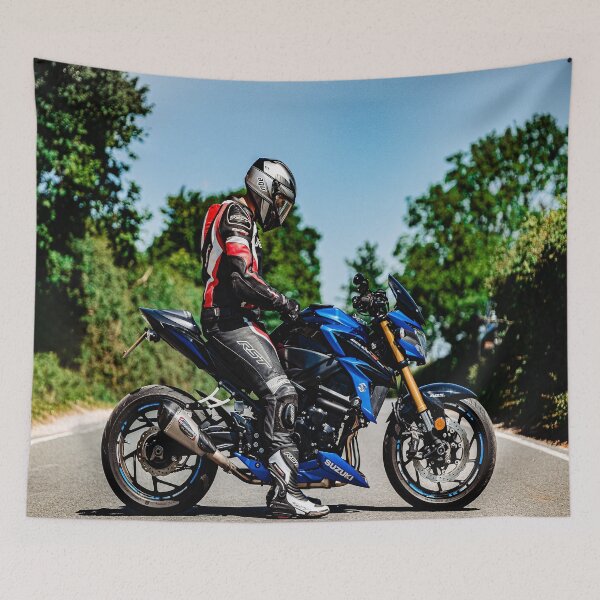 Item preview, Motor cyclist on motorbike designed and sold by Neilchurcherart.