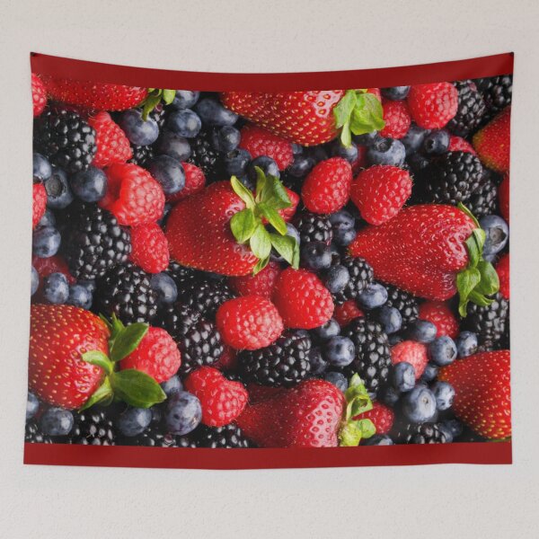 Item preview, wild berries raspberries, blueberries, blackberries, strawberries designed and sold by filon19931.