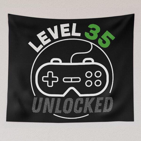 Item preview, Level 35 Unlocked - Born in 1986 Gaming - 35th Birthday Anniversary Video Game Father's Day Christmas Present. designed and sold by ALITOPRINCE.