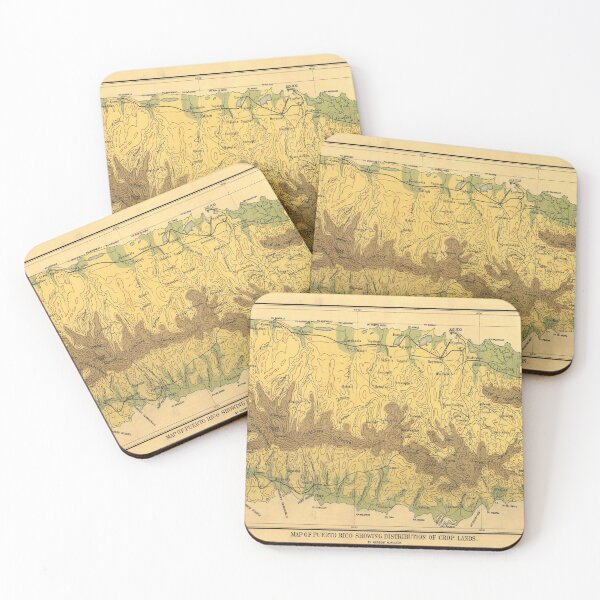 Item preview, Old Puerto Rico Agricultural Map (1899) Vintage PR Crops and Produce Atlas designed and sold by BravuraMedia.