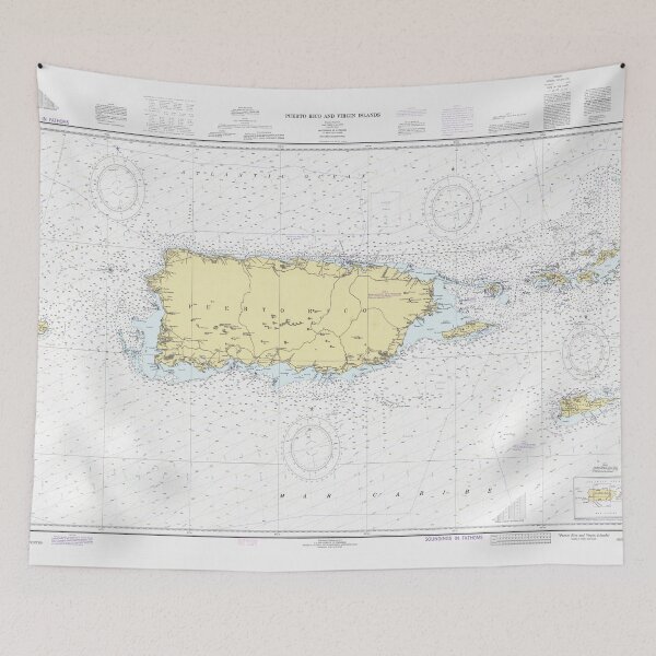 Item preview, Puerto Rico Map (1981) Island of Enchantment Chart designed and sold by BravuraMedia.