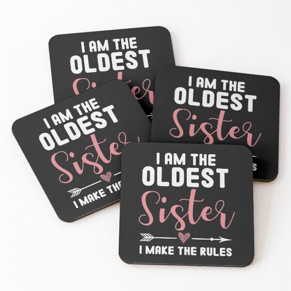 Item preview, I Am The Oldest Sister I Make The Rules Cute Sisters Heart illustration / Gift for Sister designed and sold by Chamssou.