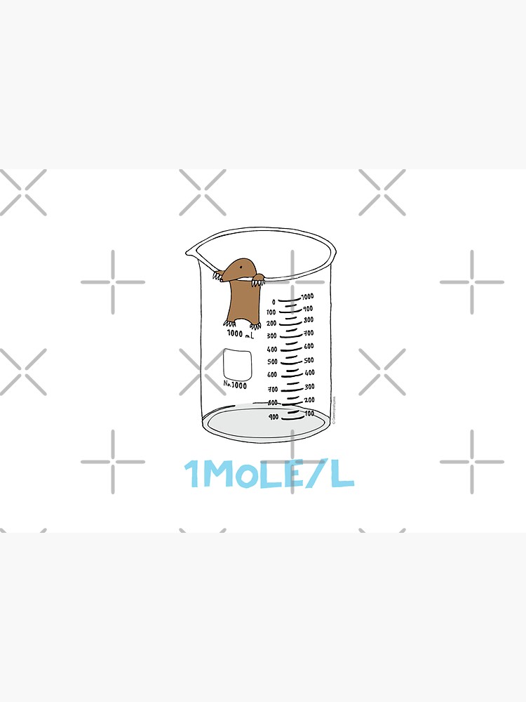 Chemistry 1 Mole per Litre for Mole or Avogadro's Day by Geek-topia